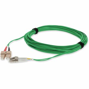 AddOn 3m SC to LC Green OM4 Duplex OFNR (Riser-Rated) Fiber Patch Cable