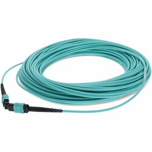 AddOn 15m MPO/UPC to MPO/UPC Aqua OM3 OFNR (Riser-Rated) 12-Strand Fiber Patch Cable - Fiber Optic for Network Device - 15m - 1 x MPO Female Network - 1 x MPO Female Network - Aqua
