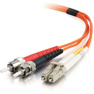 C2G-3m LC-ST 62.5/125 OM1 Duplex Multimode PVC Fiber Optic Cable (LSZH) - Orange