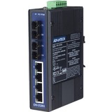 Advantech 4+2 100FX Port Single Mode Unmanaged Industrial Ethernet Switch