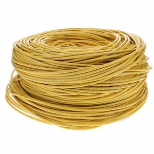 AddOn 1000ft Non-Terminated Yellow CAT 6 PVC Bulk Cable - 1000 ft Category 6 Network Cable for Network Device - First End: Bare Wire - Second End: Bare Wire - Patch Cable - CM - 24 AWG - Yellow - 1 Piece