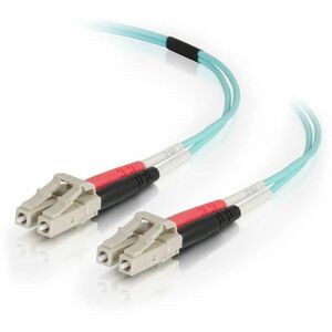 C2G 15m LC-LC 50/125 Duplex Multimode OM4 Fiber Cable - Aqua - 50ft