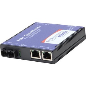Advantech IMC-390 Transceiver/Media Converter - 2 x Network (RJ-45) - 2x PoE+ (RJ-45) Ports - 1 x SC Ports - Single-mode - 1310 nm Fiber - Gigabit Ethernet - 10/100/1000Base-T - 15 km - AC Adapter - Wall Mountable, DIN Rail Mountable, Desktop