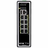 Eaton Tripp Lite Series 8-Port Managed Industrial Gigabit Ethernet Switch - Layer 2, 1 Gbps, PoE+ 30W, -40° to 75°C, DIN Mount, TAA