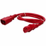AddOn 1.5m C13 Female to C14 Male 14AWG 100-250V at 15A Red Power Cable
