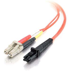 C2G Fiber Optic Duplex Patch Cable - 3.28 ft Fiber Optic Network Cable - First End: 2 x LC - Male - Second End: 1 x MT-RJ Network - Male - Patch Cable - 62.5/125 &micro;m - Orange