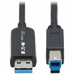 Eaton Tripp Lite Series USB 3.2 Gen 1 Plenum-Rated Fiber Active Optical Cable (AOC) - 5 Gbps, (A to B M/M), Black, 30 m