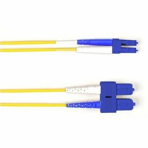 Black Box Fiber Optic Duplex Patch Network Cable - 6.50 ft Fiber Optic Network Cable for Network Device - First End: 2 x SC Network - Male - Second End: 2 x LC Network - Male - 1 Gbit/s - Patch Cable - OFNR - 9/125 &micro;m - Yellow - TAA Compliant