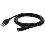 AddOn 5-Pack of 15ft USB A 2.0 Male to Female Black Cables