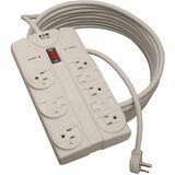 Eaton Tripp Lite Series Protect It! 8-Outlet Surge Protector, 25 ft. Cord with Right-Angle Plug, 1440 Joules, Diagnostic LEDs, Light Gray Housing