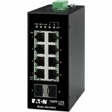 Eaton Tripp Lite Series 8-Port Unmanaged Industrial Gigabit Ethernet Switch - 10/100/1000 Mbps, 2 GbE SFP Slots, -40° to 75°C, DIN Mount, TAA