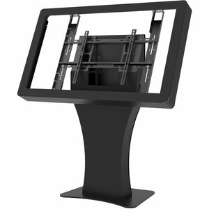 Peerless-AV&reg; Landscape Kiosks - 43" - 75 lb Supported - Landscape - Floor Fixed/Freestanding - Glass - Gloss Black - TAA Compliant