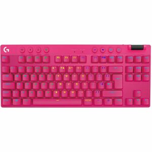 Logitech G PRO X TKL RAPID Tenkeyless Wired Gaming Keyboard With Magnetic Analog Switches, Rapid Trigger Mode, Adjustable Actuation, and Customizable RGB Lighting, Magenta