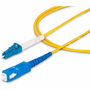 StarTech.com 2m (6.6ft) LC to SC (UPC) OS2 Single Mode Simplex Fiber Optic Cable, 9/125, 40G/100G, Low Insertion Loss, LSZH Jumper Cord