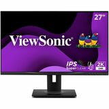 ViewSonic VG2748A-2K 27 Inch IPS QHD Ergonomic Monitor with Ambient Light Sensor, Auto Screen Dimmer, Screen Privacy Alert, USB HUB, DisplayPort, HDMI, and VGA for Home and Office