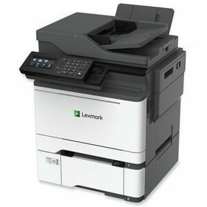 Lexmark CX622ade Laser Multifunction Printer-Color-Copier/Fax/Scanner-40 ppm Mono/Color Print-2400x600 Print-Automatic Duplex Print-100000 Pages Monthly-251 sheets Input-Color Scanner-1200 Optical Scan-Color Fax-Gigabit Ethernet