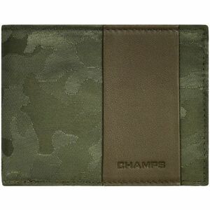 Champs Camo Carrying Case Rugged (Wallet) Credit Card - Green - RFID Resistant - Top Grain Cowhide Leather, Fabric Body - Camo-printed - 3.3" Height x 4.5" Width x 0.3" Depth - Male
