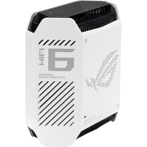 Asus ROG Rapture GT6 Wi-Fi 6 IEEE 802.11ax Ethernet Wireless Router - Tri Band - 2.40 GHz ISM Band - 5 GHz UNII Band - 9 x Antenna(9 x Internal) - 1.24 GB/s Wireless Speed - 3 x Network Port - 1 x Broadband Port - USB - 2.5 Gigabit Ethernet