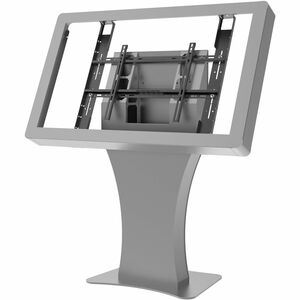 Peerless-AV&reg; Landscape Kiosks - 43" - 75 lb Supported - Landscape - Floor Fixed/Freestanding - Glass - Silver - TAA Compliant