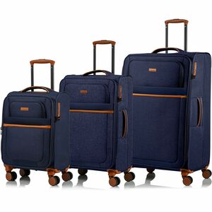 CHAMPS Classic II Collection - 3-piece Softside Luggage set - Navy