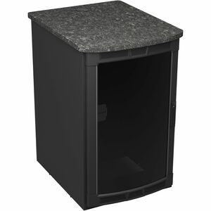 Middle Atlantic Rolling Presentation Rack with Midnight Stone Top - For Monitor - 19U Rack Height24.40" Rack Depth Enclosed Cabinet - Midnight Stone - High Pressure Laminate (HPL), Steel - 1100 lb Maximum Weight Capacity - TAA Compliant