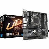 Gigabyte Ultra Durable Q670M D3H Gaming Desktop Motherboard - Intel Q670 Chipset - Socket LGA-1700 - Micro ATX