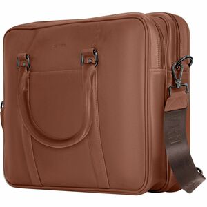 Champs Onyx Carrying Case (Briefcase) for 11" to 15.6" Notebook - Brown - RFID Resistant - Top Grain Cowhide Leather Body - Shoulder Strap, Handle, Trolley Strap - 11.6" Height x 15.6" Width x 3.9" Depth - 3.17 gal Volume Capacity