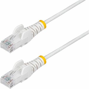 StarTech.com 4ft White Slim CAT6 Ethernet Cable, Slim Snagless RJ45, UTP, LSZH, 28AWG Bare Copper, Slim Network Patch Cord, Fluke Tested