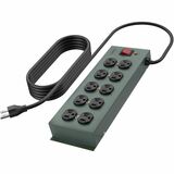 Belkin 10-Outlet Metal Surge Protector - 15ft Cord - Straight Plug - 885J - On-Off Switch - Green