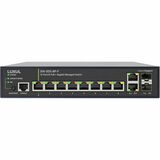 Luxul 1Gb L2/L3 Managed Switch - 8 PoE+, 2 RJ45, 2 SFP Front-Facing Ports - TAA Compliant
