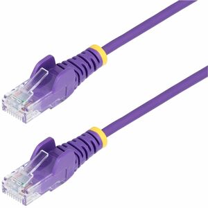 StarTech.com 3ft Purple Slim CAT6 Ethernet Cable, Slim Snagless RJ45, UTP, LSZH, 28AWG Bare Copper, Slim Network Patch Cord, Fluke Tested