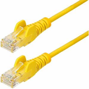 StarTech.com 6ft Yellow Slim CAT6 Ethernet Cable, Slim Snagless RJ45, UTP, LSZH, 28AWG Bare Copper, Slim Network Patch Cord, Fluke Tested