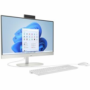 HP 24-cr0000 24-cr0077c All-in-One Computer - AMD Ryzen 5 7520U - 8 GB - 512 GB SSD - 23.8" Full HD - Desktop - Shell White - Refurbished