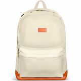 Champs Vintage Carrying Case (Backpack) for 11" to 15.6" Water Bottle, Notebook, Tablet, Glasses, Earphone, Travel - Ivory