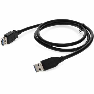 AddOn 6ft USB A 3.0 Male to USB A 3.0 Female Black Extension Cable - 6 ft USB Data Transfer Cable for Notebook, PC, USB Charger, USB Hub, Printer, Scanner - First End: 1 x USB 3.0 Type A - Male - Second End: 1 x USB 3.0 Type A - Female - Extension Cable - Black - 1