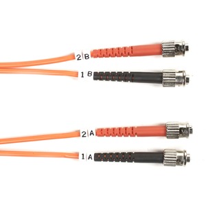 Black Box Fiber Optic Duplex Patch Network Cable - 16.40 ft Fiber Optic Network Cable for Transceiver, Switch, Server, Network Device - First End: 2 x ST Network - Male - Second End: 2 x ST Network - Male - 10 Gbit/s - Patch Cable - OFNR - 9/125 &micro;m - Yellow - 1 Each