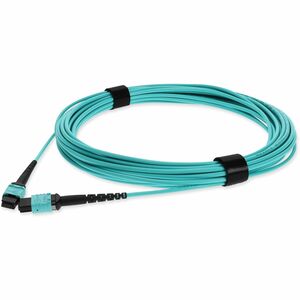 AddOn 7m MPO/UPC to MPO/UPC Aqua OM3 OFNP (Plenum-Rated) 12-Strand Fiber Patch Cable