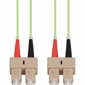 AddOn 2m SC to SC Lime Green OM5 Duplex OFNR (Riser-Rated) Fiber Patch Cable