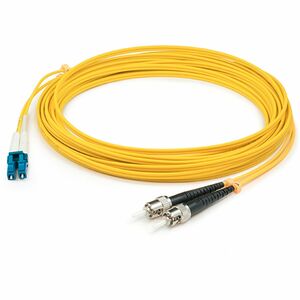AddOn 11m ST to LC Yellow OS2 Duplex LSZH SMF Fiber Patch Cable