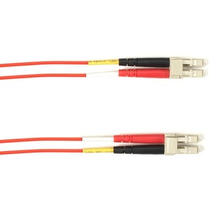 Black Box Fiber Optic Duplex Patch Network Cable - 26.30 ft Fiber Optic Network Cable for Network Device - First End: 2 x LC Network - Male - Second End: 2 x LC Network - Male - 10 Gbit/s - Patch Cable - LSZH - 50/125 &micro;m - Red - TAA Compliant