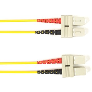 Black Box Fiber Optic Duplex Patch Network Cable - 9.80 ft Fiber Optic Network Cable for Network Device - First End: 2 x SC Network - Male - Second End: 2 x SC Network - Male - 1 Gbit/s - Patch Cable - OFNP - Yellow - TAA Compliant