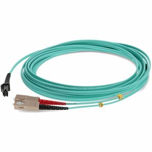 AddOn 2m SC to MT-RJ Aqua OM3 Duplex OFNR (Riser-Rated) Fiber Patch Cable