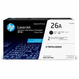 HP 26A Original Average Yield Laser Toner Cartridge - Dual Pack - Black - 2 / Carton