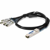 AddOn Juniper Networks® QFX-QSFP28-DAC-3M to Intel® XXVDACBL3M Compatible TAA Compliant 100GBase-CU QSFP28 to 4xSFP28 Direct Attach Cable (Passive Twinax, 3m)