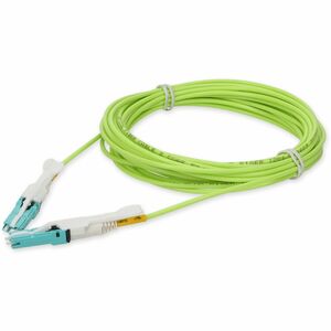 AddOn 9m CS to CS Lime Green OM5 Duplex OFNR (Riser-Rated) Fiber Patch Cable