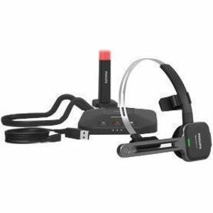 Philips SpeechOne Headset - Mono - Wireless - Bluetooth/DECT - 16.4 ft - 300 Hz to 7.50 kHz - Over-the-head, On-ear - Monaural - Supra-aural - Uni-directional, Electret Condenser Microphone - Black