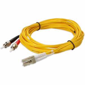 AddOn 2m ST to LC Yellow OM1 Duplex OFNR (Riser-Rated) MMF Fiber Patch Cable