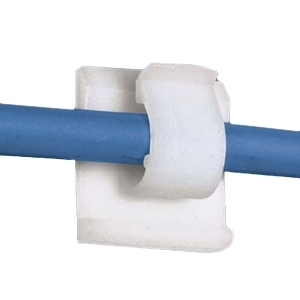PANDUIT Adhesive Backed Cord Clip - Cable Clip - Natural - 100 Pack