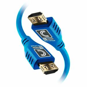 Comprehensive MicroFlex Pro AV/IT Integrator HDMI A/V Cable - 6 ft HDMI A/V Cable for Audio/Video Device - First End: 1 x 19-pin HDMI 2.1 Type A Digital Audio/Video - Male - Second End: 1 x 19-pin HDMI 2.1 Type A Digital Audio/Video - Male - 48 Gbit/s - Supports up to 7680 x 4320 - Shielding - Gold Plated Connector - Xtraflex - 30 AWG - Cool Blue