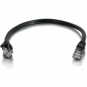 Quiktron 1Ft Q-Series Cat6A Snagless (UTP) Ethernet Network Patch Cable, CM Rated - Black